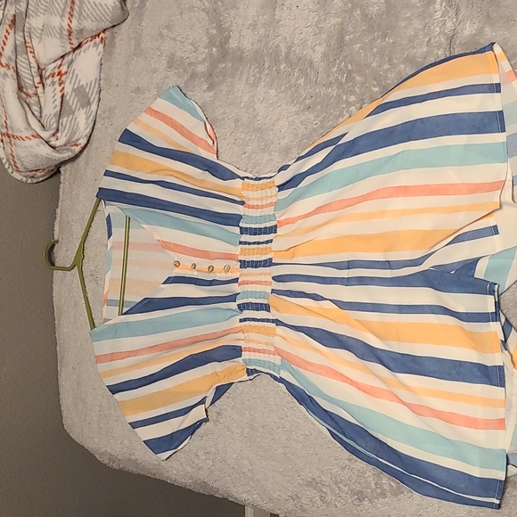 SHEIN Pants - Striped rainbow romper, shein brand, size small (US:4 EU:36)